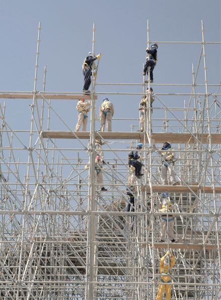 Impalcature nel centro di Doha