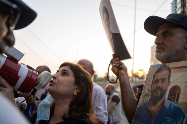 Mireille Khoury, la mère d'Elias, un jeune adolescent de 15 ans tué dans l'explosion