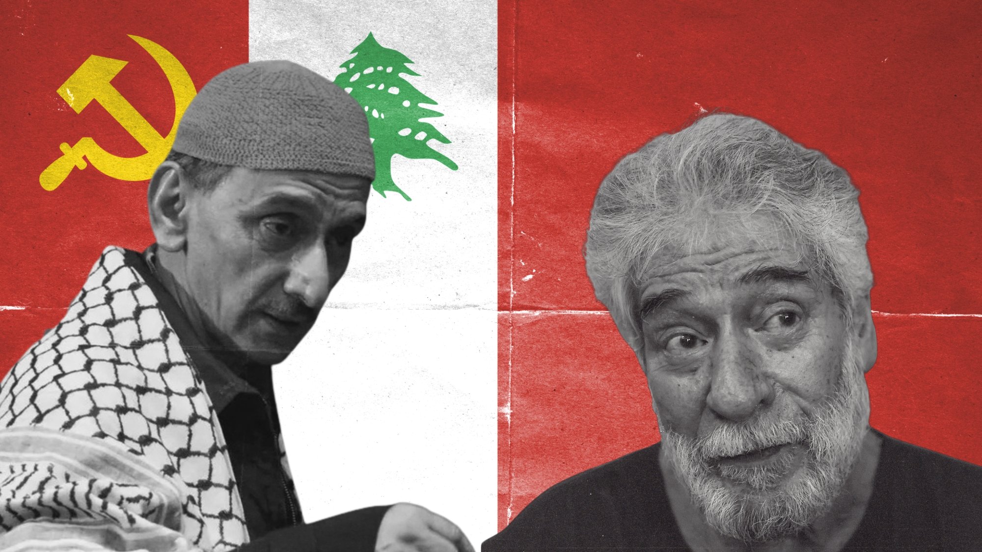 الصورة تحمل رموزًا سياسية ومعاني تاريخية، مع وجود شخصين في التركيز.