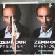 L'image montre une affiche politique présentant un homme qui se présente comme candidat à la présidence. Le visage est affiché en gros plan, et le nom "Zemmour" est écrit en grandes lettres sous le mot "PRÉSIDENT". L'affiche semble avoir été partiellement déchirée, ce qui donne un aspect usé et détérioré. On peut également remarquer un fond sombre qui met en avant le sujet de l'affiche.