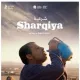 L'image représente une scène d'un film intitulé "Sharqiya", réalisé par Ami Livne. On y voit un homme portant un pot en plastique, semblant s'hydrater en plein air. Le décor suggère un paysage rural, avec quelques animaux en arrière-plan. L'expression de l'homme pourrait évoquer une recherche de répit ou un moment de pause dans un environnement quotidien.