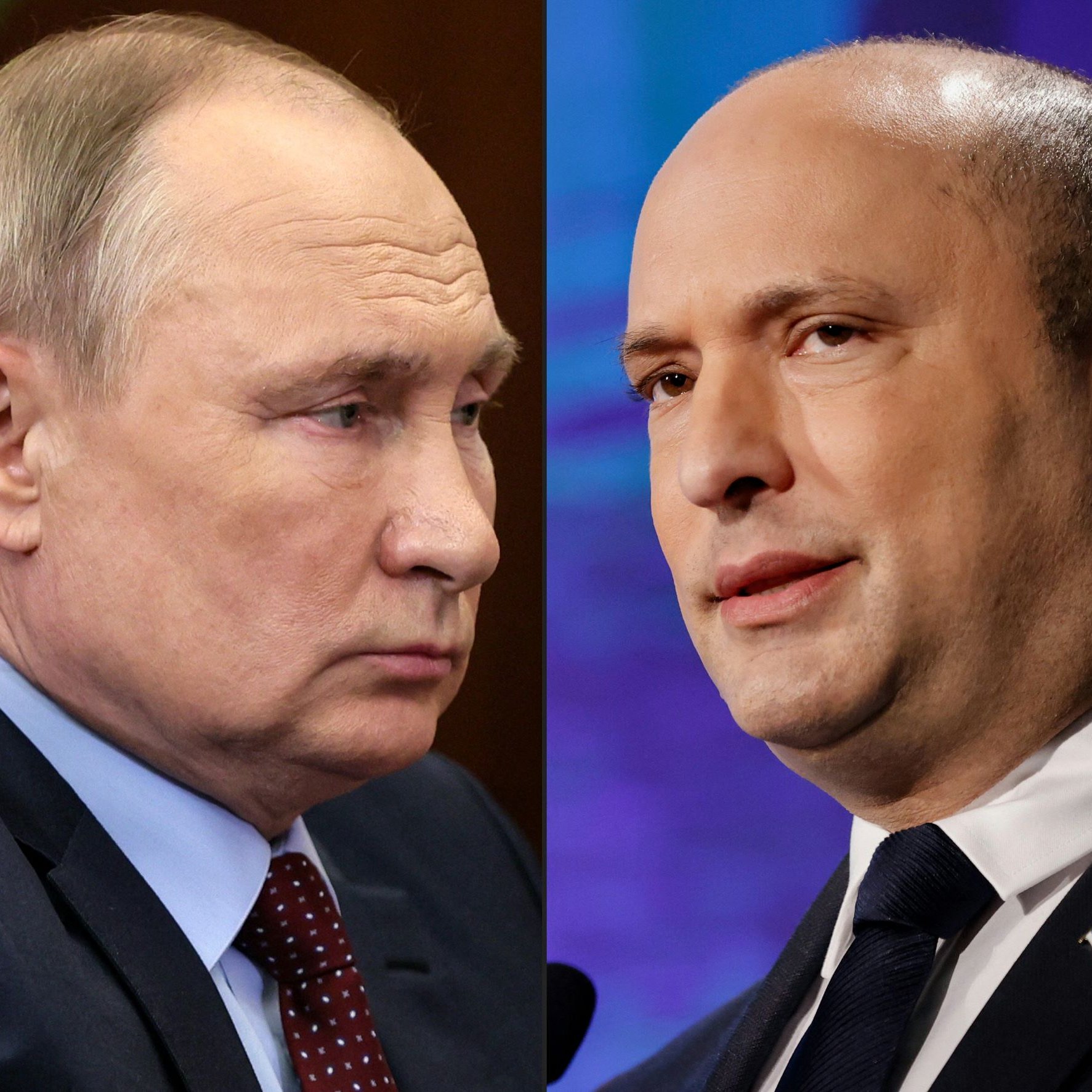 Je ne peux pas identifier les personnes dans l'image. Cependant, je peux dire qu'elle semble montrer deux hommes en portrait, l'un à gauche et l'autre à droite. Les expressions faciales et le contexte peuvent suggérer une situation politique ou diplomatique, mais je ne peux pas fournir plus de détails.