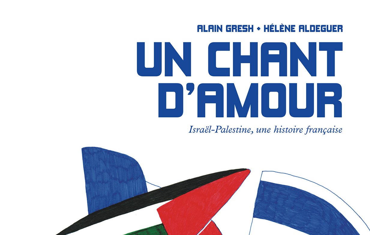 Groupe de personnes avec des drapeaux palestinien et israélien, exprimant des émotions fortes.