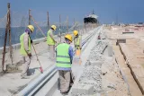 Foreign workers in the port