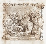 Narcisse-Alexandre Buquet, {Le massacre de Djeddah,} illustrated handkerchief, Rouen, July 1858