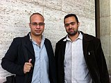 De gauche à droite, Ahmed Maher et Mohammed Adel.