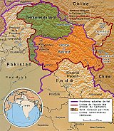 Carte administrative du Cachemire