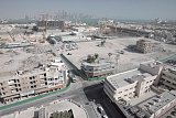 Portion du centre-ville détruite pour faire place au projet Msheireb Downtown Doha ; skyline de West Bay à l'arrière-plan