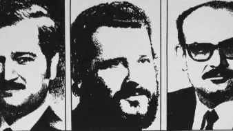 Trois portraits en noir et blanc: Basil Al Koubaisi, Mohammed Boudia, Mahmoud Hamchari